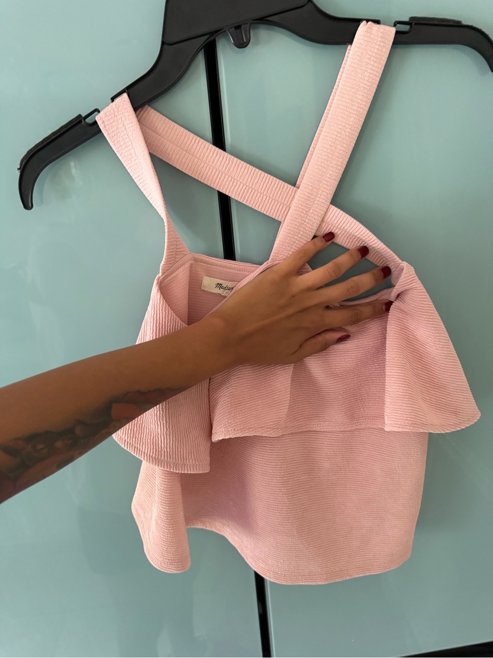 Blush Pink Ruffle Tank Top - Picture 2 of 4